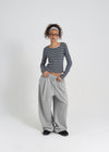 [B-BASIC] Standard Stripe Long Sleeve T-shirt (2size)