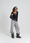 [B-BASIC] Tension Deep V-neck Wrap Long Sleeve T-shirt