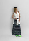 Ronb Striped String Long Skirt