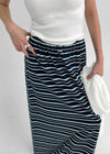 Ronb Striped String Long Skirt