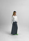 Ronb Striped String Long Skirt