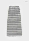 Ronb Striped String Long Skirt