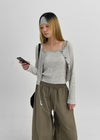 Rota Set - Striped Cardigan,Sleeveless