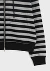 [B-BASIC] Bold Stripe Hooded Zip-up