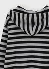 [B-BASIC] Bold Stripe Hooded Zip-up