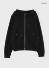 [B-BASIC] Double Cotton Rivet Hooded Zip-up
