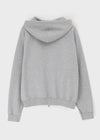 [B-BASIC] Double Cotton Rivet Hooded Zip-up