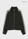 [B-BASIC] Heavy Sweat High Neck Line Zip-up