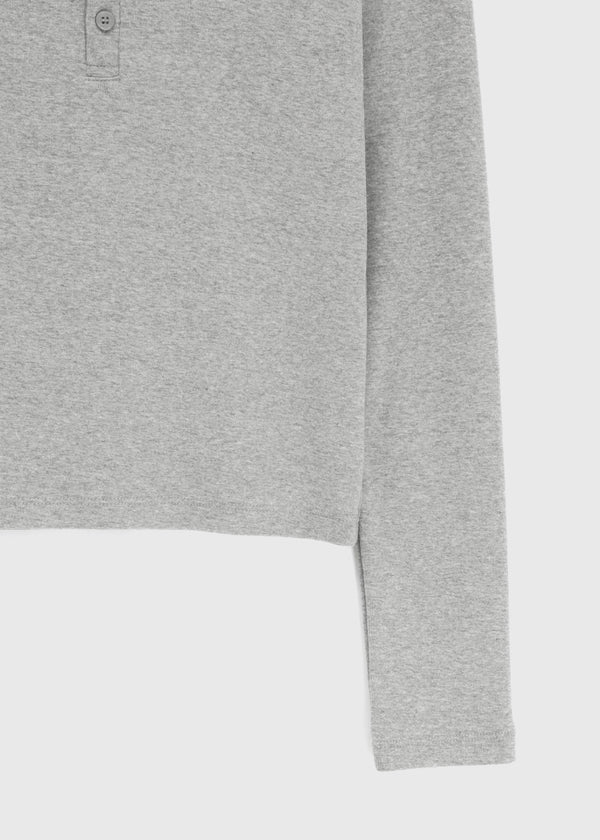 [B-BASIC] Light Standard Henley Neck Long Sleeve T-shirt (2SIZE)
