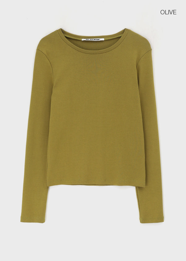 [B-BASIC] Light Standard Round Long Sleeve T-shirt (2size)