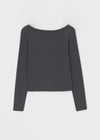 [B-BASIC] Soft Cotton V-Neck Long Sleeve T-Shirt (2SIZE)
