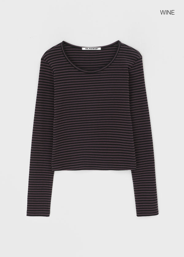 [B-BASIC] Standard Stripe Long Sleeve T-shirt (2size)