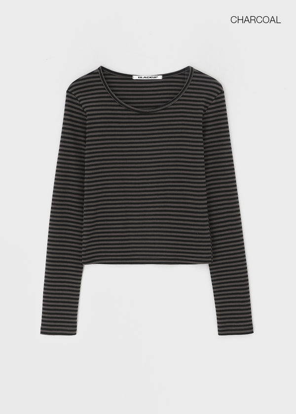[B-BASIC] Standard Stripe Long Sleeve T-shirt (2size)