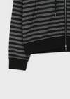 [B-BASIC] Striped Hooded Zip-up