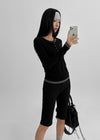 [MADE] Yusia Layered Snap Long Sleeve T-shirt