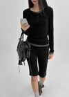 [MADE] Yusia Layered Snap Long Sleeve T-shirt