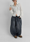 (UNISEX) Tendu Washed Balloon Cut Denim Pants
