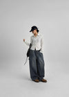 (UNISEX) Tendu Washed Balloon Cut Denim Pants