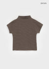 [MADE] Jedia Half Neck Stripe Short Sleeve T-shirt