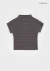 [MADE] Jedia Half Neck Stripe Short Sleeve T-shirt