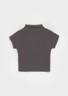 [MADE] Jedia Half Neck Stripe Short Sleeve T-shirt