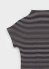 [MADE] Jedia Half Neck Stripe Short Sleeve T-shirt