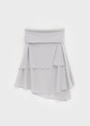 Ksheo Unbal Cancan Folding Midi Skirt
