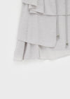 Ksheo Unbal Cancan Folding Midi Skirt