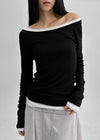 [MADE] Psyche Tencel Off-Shoulder Long Sleeve T-Shirt