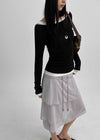 [MADE] Psyche Tencel Off-Shoulder Long Sleeve T-Shirt