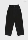 Pantone Back Embroidered Wide Cotton Pants