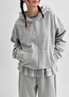 [MADE] Plain Cotton Hooded Zip-up