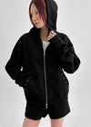 [MADE] Plain Cotton Hooded Zip-up