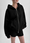 [MADE] Plain Cotton Hooded Zip-up