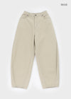 (UNISEX) Moyan Stripe Back Pocket Balloon Cotton Pants