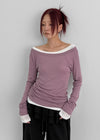 [MADE] Psyche Tencel Off-Shoulder Long Sleeve T-Shirt