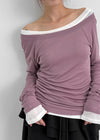 [MADE] Psyche Tencel Off-Shoulder Long Sleeve T-Shirt