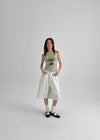 Noir Cotton Studded Bermuda Shorts