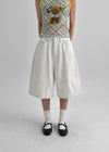 Noir Cotton Studded Bermuda Shorts