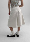 Noir Cotton Studded Bermuda Shorts