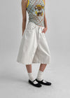 Noir Cotton Studded Bermuda Shorts