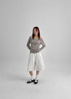 Noir Cotton Studded Bermuda Shorts