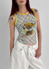 Bear Color Block See-through Sleeveless