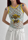 Bear Color Block See-through Sleeveless