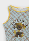 Bear Color Block See-through Sleeveless