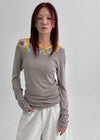 [MADE] Psyche Tencel Off-Shoulder Long Sleeve T-Shirt