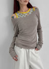 [MADE] Psyche Tencel Off-Shoulder Long Sleeve T-Shirt