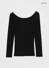 [MADE] Psyche Tencel Off-Shoulder Long Sleeve T-Shirt