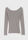 [MADE] Psyche Tencel Off-Shoulder Long Sleeve T-Shirt