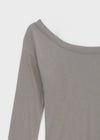 [MADE] Psyche Tencel Off-Shoulder Long Sleeve T-Shirt